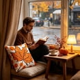 thumbnail image 5 of PiGOGI Orange Thanksgiving Pillow Covers Fall Throw Pillow Cases Orange Cushion Covers Soft Home Decor for Sofa Bedroom Polyester, 5 of 7