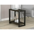 thumbnail image 1 of Safdie & Co. Table d'appoint, Table de Chevet avec Etagere de Rangement. Table de nuit Taupe Fonce, 1 of 7