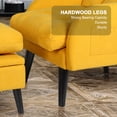 thumbnail image 6 of July's Song Accent Chair with Ottoman with Adjustable Backrest,Comfy Read Chair for Living Room with Side Pocket,Recliner Armchair and Ottoman for Bedroom,Yellow, 6 of 14