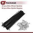 thumbnail image 5 of 38 Set 14G Bicycle Spokes 120mm Bike Wheel Spokes Carbon Steel Black, 5 of 7