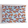 thumbnail image 1 of Rowan Pillow Sham Abstract Backdrop with Dried Leaf and Bunch of Vivid Berries Mountain Ash, Decorative Standard Size Printed Pillowcase, 26 X 20 Inches, Pale Blue Red Orange, by Ambesonne, 1 of 2