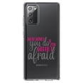 thumbnail image 1 of DistinctInk Clear Shockproof Hybrid Case for Galaxy Note 20 ULTRA (6.9" Screen) - TPU Bumper Acrylic Back Tempered Glass Screen Protector - What Would You Do If You Weren't Afraid, 1 of 3