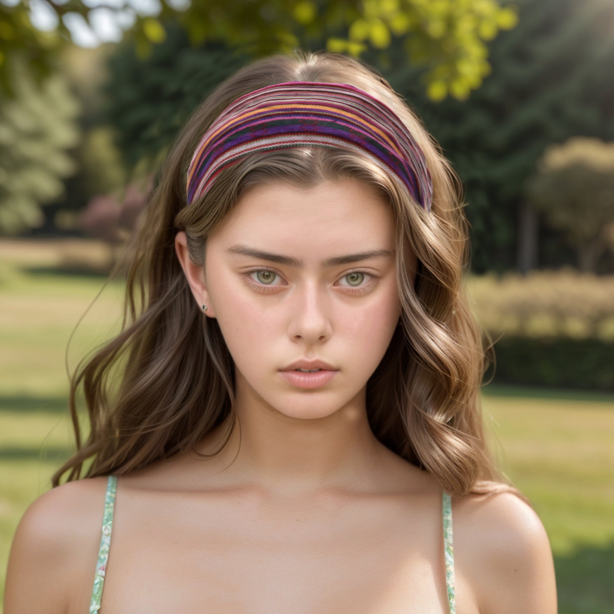 Unique Bargains Stripes Wide Headband 1 Pc Rose Red Purple