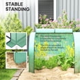 thumbnail image 4 of Outsunny Mini Greenhouse, 13' x 3' x 2.5' Portable Tunnels, 4 Roll-Up Zip Doors, UV Waterproof PE Cover, Steel Frame, Green, 4 of 9