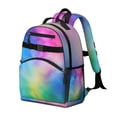 thumbnail image 2 of Rainbow Tie Dye Cloud Backpack for School,Cute School Bag,Schoolbag with Adjustable Shoulder Straps & Padded Back,15.25"x11.5"x5.25", 2 of 5
