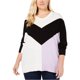 thumbnail image 1 of Tommy Hilfiger Mujer Chevron Pullover Suéter, Blanco, 3X, 1 of 1