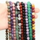 thumbnail image 4 of Cuentas de piedra natural, ojo de tigre, amatista, ágata, jaspe, cuarzo rosa, cuentas redondas sueltas para hacer joyas, pulseras DIY, 4/6/8/10 mm, 4 of 5