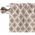 thumbnail image 5 of Kitchen Curtains Set, Abstract Brown Kitchen Curtains and Valances Set, Modern Contemporary Art Vintage Rod Pocket Tier Curtains 36 Inch Length for Cafe/Bedroom Windows, 5 of 6