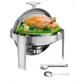 thumbnail image 4 of Kojooin Ensemble de Plats Ronds en Acier Inoxydable de 6 Pintes, Chauffe-Nourriture pour Buffet avec Couvercle Réglable pour Restauration, Banquets, Dîner et Réception, 4 of 7