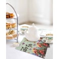 thumbnail image 4 of Spring Easter Bunny Kitchen Dish Towels for Drying Dishes Set of 3, Green Wooden Red Floral Easter Eggs Waffle Weave Microfiber Hand Tea Bathroom Towels Quick Dry & Absorbent Towel 12x12, 4 of 7