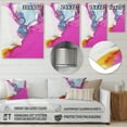 thumbnail image 4 of Designart "Fuchsia & Sky Fluid Dream IV" Abstract Shapes Metal Wall Art Prints, 4 of 5