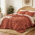 thumbnail image 6 of U by Bedsure Tufted Boho Comforter Set, 2 Pieces Farmhouse Shabby Chic Embroidery Bed Set, Soft Jacquard Comforter for All Seasons,Twin,Potter's Clay, 6 of 6