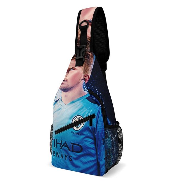 Kevin De Bruyne Riñonera Bandolera con Estampado Integral para Hombres y Mujeres, Bolso Cruzado Gráfico de Tendencia, Mochila de Hombro Streetwear para Ciclismo y Deportes, Riñonera Versátil Casual