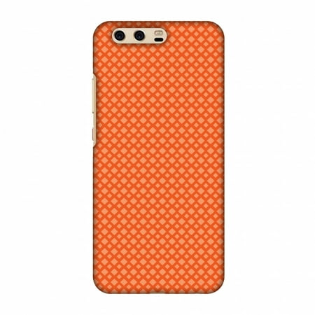 S15 Carbon (Huawei P10 Case, Premium Handcrafted Printed Designer Hard Snap on Shell Case Back Cover for Huawei P10 - Carbon Fibre Redux Tangy Orange)