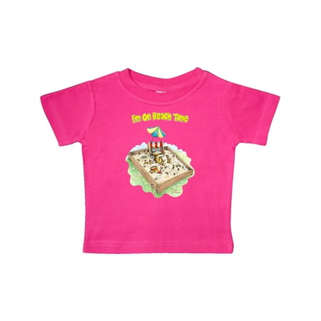 

Inktastic I m on Beach Time with Sandbox and Beach Chair Gift Baby Boy or Baby Girl T-Shirt