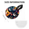 thumbnail image 5 of Cat 2Pcs PU Leather Round Luggage Tags with Privacy Cover and Name ID Tag for Suitcase, Handbags, Backpacks, School Bags, 5 of 6