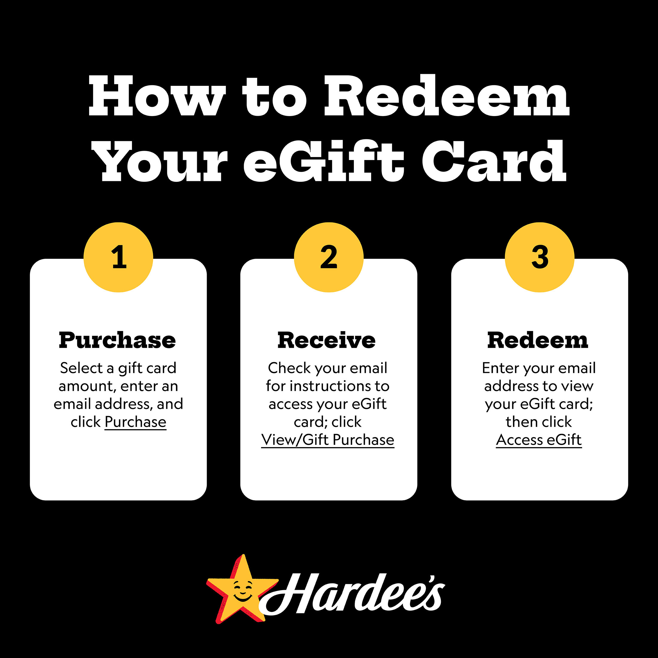 Hardees eGift Card [Email Delivery]