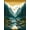 Teal Brown Gold, Pattern 4, variant on ODIKA Vintage Mountain Woodland Scenery With Deer Elk And Rustic Cloud Prints Stain Resistant Low Profile for Dorm Room, Small Living Apartment