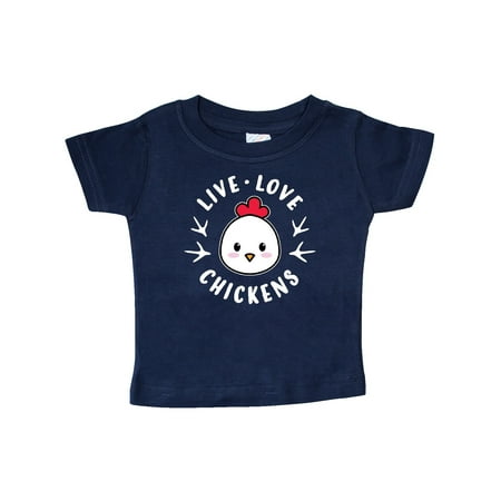 

Inktastic Live Love Chickens Gift Baby Boy or Baby Girl T-Shirt