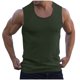 thumbnail image 2 of pstuiky Camiseta sin mangas para hombre, Camiseta deportiva informal ajustada a rayas de color liso con cuello redondo y sin mangas para hombre Chaleco de hombre s, 2 of 3