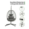 thumbnail image 4 of Bifanuo Swing chair clearance indoor Home Outdoor Egg Swing Chair, Patio Hanging Wicker basket stand with Soft Cushion UV Resistant 350LBS Capacity for Patio Backyard, 4 of 9