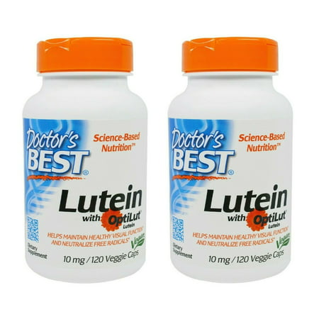 Doctor's Best, Lutein with OptiLut, 10 mg, 120 Veggie Capsules - 2 (Doctor's Best Lutein With Floraglo)