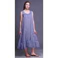thumbnail image 4 of Bimba Lavender Blue3 Fruits Stripe & Red Berries Cotton Nightgowns For Women Mid-Calf Printed Sleepwear Night Dress XXX-Large, 4 of 6