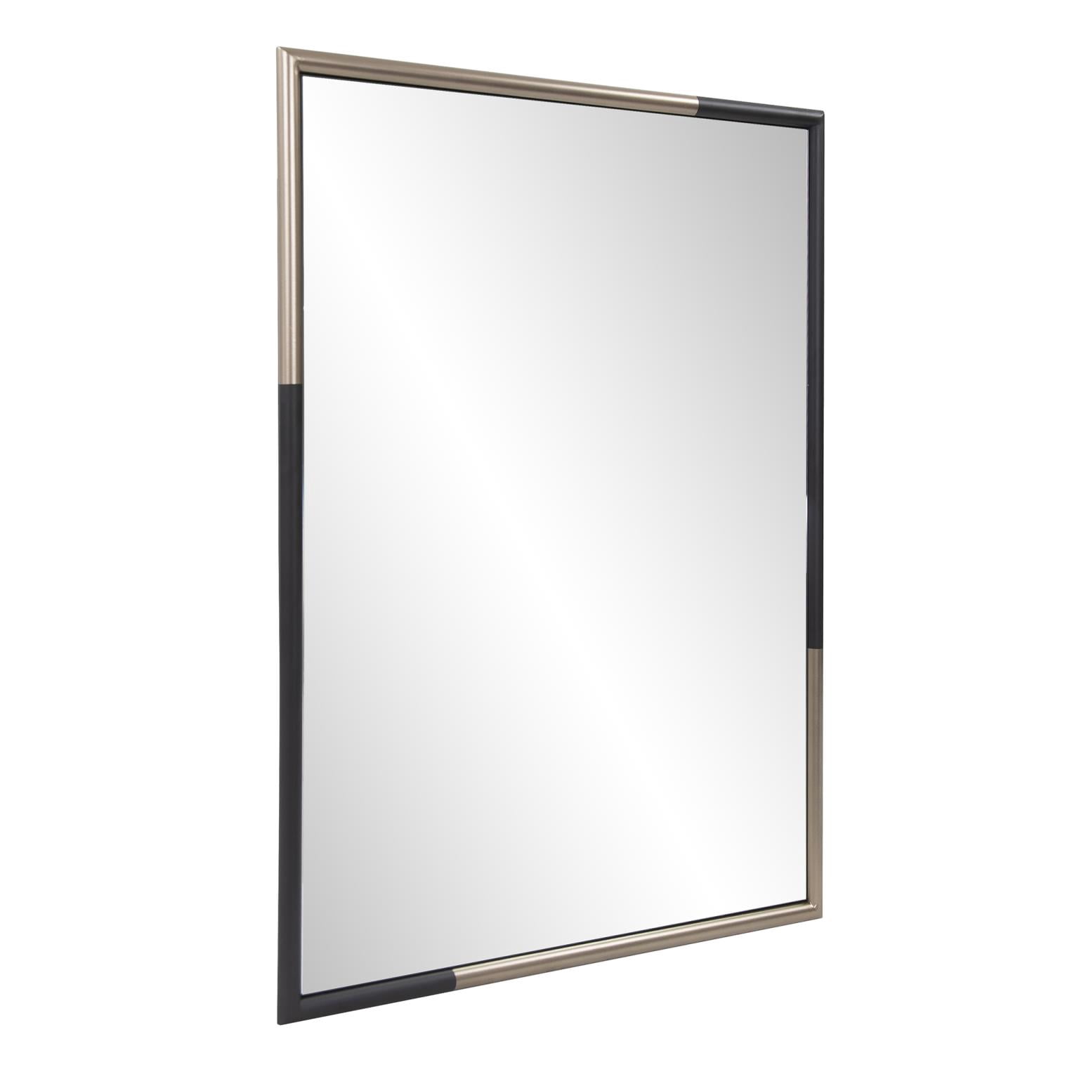 Tyler Dillon Handcrafted Black & Brass Metal Framed Mirror