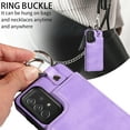 thumbnail image 6 of Nalacover for Samsung Galaxy A72 Wallet Case with Card Slots & Metal Finger Ring, Durable PU Leather Back Double Magnetic Botton Flip Kickstand Purse Shockproof Phone Case,Purple, 6 of 10