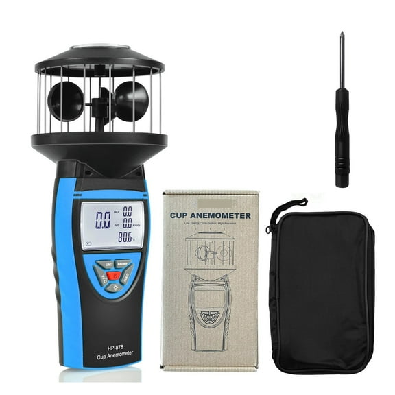 Handheld Cup Anemometer, 360° Omni-Directional Measurement,Wind Speed Tester Tools, for Windsurfing