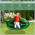 thumbnail image 4 of HOMCOM 39" Saucer Swing Round Tree Hanging Swing Outdoor Rope Swing Flying Platform Attaches to Tree or Existing Swing Set Kids Backyard Playground Hammock Heavy Duty Black, 4 of 10