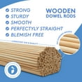thumbnail image 5 of Dowel Rods Wood Sticks Wooden Dowel Rods ® 1 x 48 Inch Unfinished Hardwood Sticks ® for Crafts and DIYers ® 25 Pieces by Woodpeckers, 5 of 8