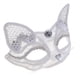 thumbnail image 1 of Media cara Máscara de encaje Cosplay Animal Máscara de zorro Complementos de rendimiento Suministros para fiestas sin plumas Blanco, 1 of 7