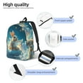 thumbnail image 4 of Lsque Cute Angel Winged Rabbit Pattern Canvas Daypack, Durable Backpack, High-quality Versatile Backpack,Vintage Compact Backpack-Medium, 4 of 6