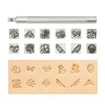 thumbnail image 3 of 12pcs Leather Craft Working Saddle Making DIY Stamps Tool Leather Tools Carving Metal Stamps Set Animal and Plant, 3 of 9