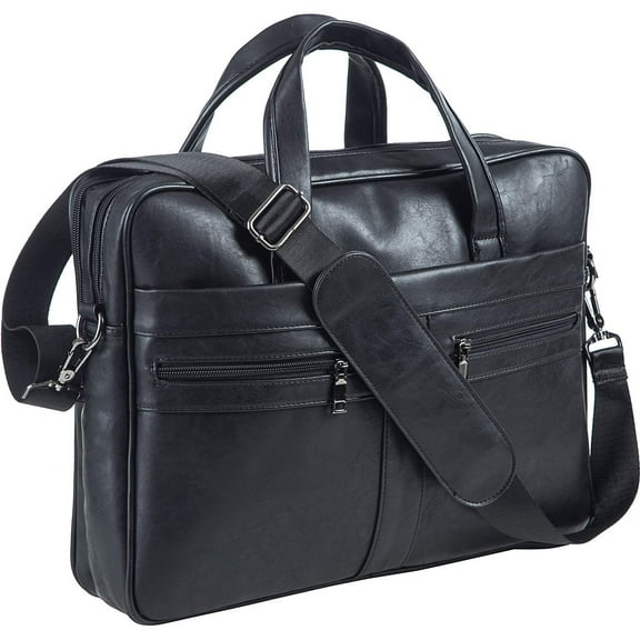 seyfocnia Men's Leather Messenger Bag, Laptop Briefcase Business Satchel Computer