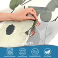 thumbnail image 3 of Yayeee Kitchen Curtains Tier Pair Light Filtering 27"x24" Rod Pocket Short Cafe Window Panel, Navy Flower, 3 of 7
