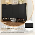thumbnail image 4 of Living Room Cabinets ON-TREND Sleek and Contemporary Shoe Cabinet with Adjustable Shelves, Minimalist Home Organizer with Solid Wood Legs, Storage Sideboard for Entryway, Living Room, Black,Wooden Ca, 4 of 21