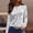 White, variant on Zysthvn Women Shirts Casual Long Sleeve Floral Women T Shirt Crew Neck Loose Fit Comfortable Tops
