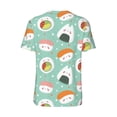 thumbnail image 3 of Rocae Kawaii Sushi for Breathable Men's Baseball T-Shirt Fashionable Casual Baseball Jersey, Moisture-wicking Sportswear X-Large, 3 of 9