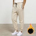 thumbnail image 2 of CONZONE Men'S Baggy Sweatpants Casual Wide Leg Fleece Sweat Pants for Men Solid Color Elastic Waist Drawstring Soft Cozy Athletic Joggers With Pockets, 2 of 9