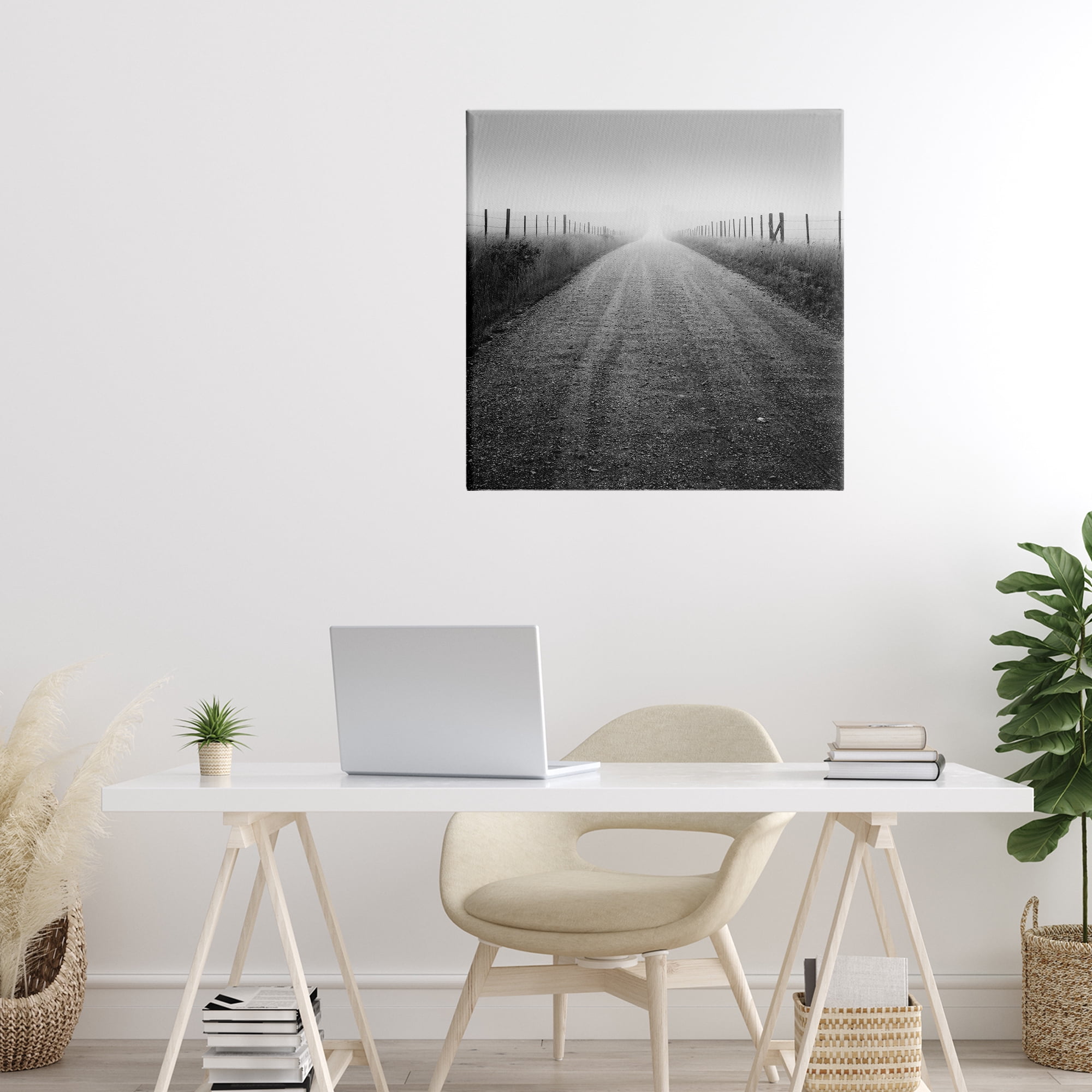 Stupell Industries Country Road in Morning Mist Canvas Wall Art, design by Chip Forelli