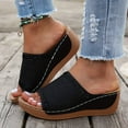 thumbnail image 3 of Dakaela Orthopedic Wedge Sandals for Women 2025 Breathable Summer Open Toe Casual Slide Shoes Black 8.5, 3 of 8
