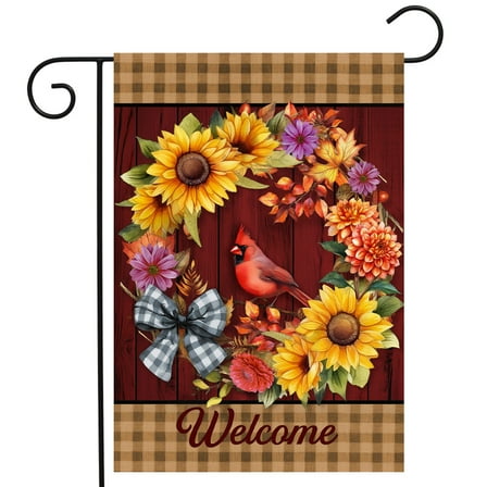 Briarwood Lane Harvest Wreath Garden Flag
