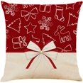 thumbnail image 3 of Funda de cojín 45x45 Fundas de cojín navideñas Navidad, juego de 4 fundas de cojín con estampado de lino y algodón Funda de cojín decorativa para sofá Funda de cojín de oficina con patrón de ciervo y, 3 of 7
