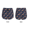 thumbnail image 3 of Balery Cartoon Fox Pantalones cortos deportivos para mujer con forro y dos bolsillos, elásticos, para entrenamiento, gimnasio, yoga-X-Large, 3 of 7
