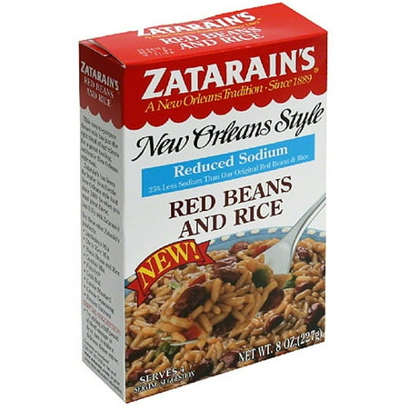 Zatarain's New Orleans Style Reduced Sodium Red Beans and Rice, 8 oz