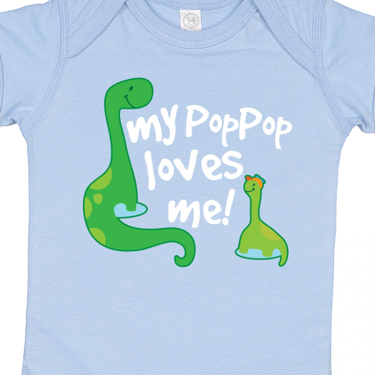 Inktastic My Pop Pop Loves Me Dinosaur Boys or Girls Baby Bodysuit