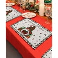 thumbnail image 4 of Christmas Gnome Placemats Set of 6 Red Green Winter Dwarfs Xmas Retro Linen Heat Insulation Washable Place Mats, Rustic Non-Slip Table Mats for Dining Table Party Kitchen Decor,13x19 Inch, 4 of 4