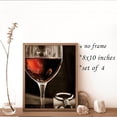 thumbnail image 2 of Vintage Wine Wall Art for Kitchen Bar Decor, Wine Glass Still Life Wine Fruit Goblet Canvas Art Prints for Living Room, 4 Piece Canvas Prints for Kitchen Bar Decor, 8 x 10 inches Unframed, 2 of 4
